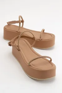 LuviShoes Ekos Beige Women's Sandals