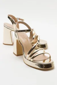 LuviShoes HEAS Women's Gold Heels