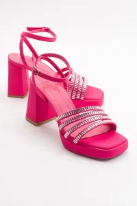 LuviShoes Nove Women's Fuchsia Heeled Shoes