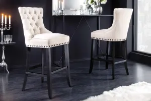 LuxD Dizajnová barová stolička Queen béžová