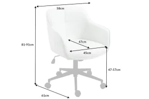 LuxD Kancelárska stolička Natasha biela #1443426