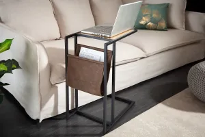 LuxD Dizajnový stôl na notebook s úložným priestorom Giuliana 48 cm imitácia dub