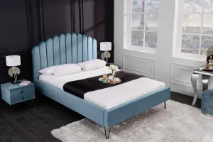 LuxD Dizajnová posteľ Palmira 140 x 200 cm akvamarínová