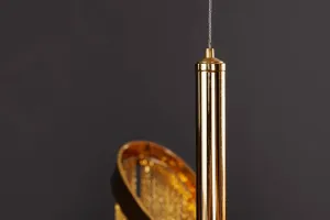 LuxD 26682 Dizajnové závesné svietidlo Anabelle 120 cm zlaté závesné svietidlo
