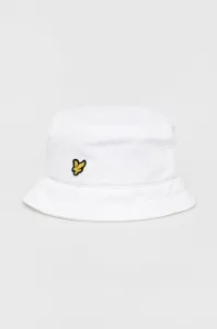 Bavlnený klobúk Lyle & Scott biela farba, bavlnený #220868