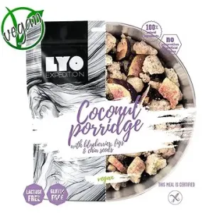 LYOfood Kokosová ovsená kaša s čučoriedkami, figami a chia semienkami