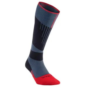 Lyžiarske ponožky 580 pocket modré MODRÁ 35-37