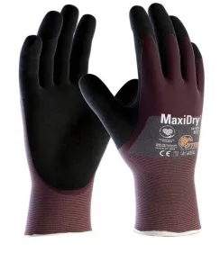 Ochranné máčané rukavice ATG MaxiDry 56-425 - veľkosť: 8/M, farba: fialová