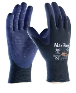 Pracovné rukavice ATG MaxiFlex Elite 34-244 (12 párov) - veľkosť: 8/M, farba: modrá