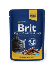 BRIT Premium Adult Kapsička pre mačky kuracie a morčacie 24 x 100g