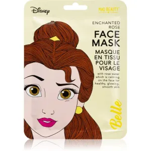 Mad Beauty Disney Princess Belle upokojujúca plátienková maska s výťažkom zo šípovej ruže 25 ml #881510