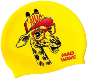 Detská plavecká čiapka mad wave giraffe swim cap junior žltá