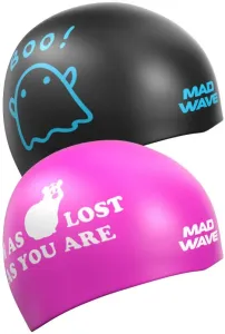 Plavecká čiapka mad wave boo! reversible swim cap čierna/ružová