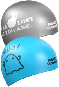 Plavecká čiapka mad wave boo! reversible swim cap modro/strieborná