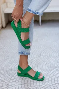 Madamra Green Women's Drawstring Sandals