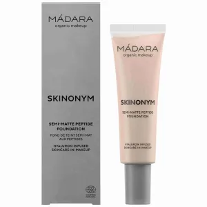 MÁDARA Polomatný make-up s peptidmi Skinonym (Semi-Matte Peptide Foundation) 30 ml Ivory