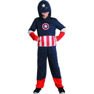 Made Detský kostým Hrdina Captain Amerika 130 - 140 cm