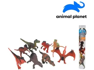 MADE - Zvieratká v tube - dinosaury, 7 - 11 cm, mobilné aplikácie pre zobrazenie zvieratiek, 8 ks