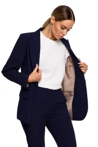 Made Of Emotion Woman's Jacket M602 Navy Blue #2843388
