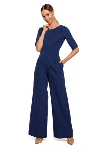 Made Of Emotion Woman's Jumpsuit M611 Navy Blue