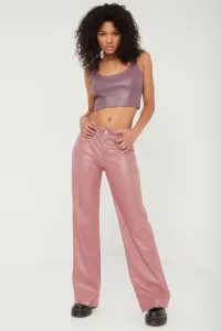 Madmext Dried Rose Leather Basic Women's Trousers
