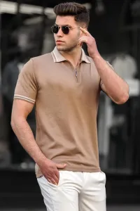 Madmext Camel Basic Polo Men's T-Shirt 5099