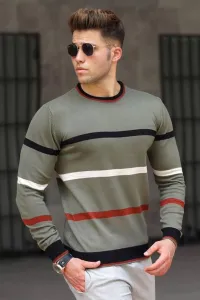 Madmext Khaki Striped Knitwear Sweater 5171 #8598952