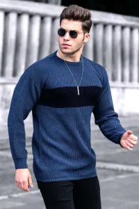 Madmext Men's Indigo Sweater 4698