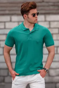 Madmext Green Basic Polo Men's T-Shirt 5101