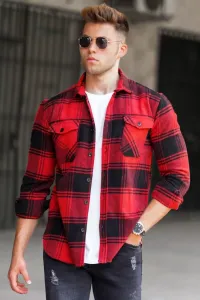 Madmext Checked Red Shirt 5508