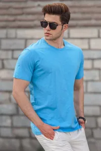 Madmext Men's Turquoise Basic T-Shirt 5268 #7434496