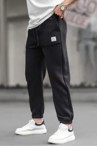 Madmext Black Pocket Detailed Men's Basic Sweatpants 6522