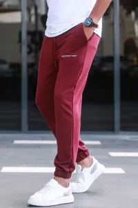 Madmext Claret Red Printed Tracksuit 5617