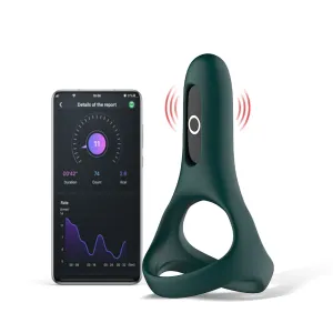 Magic Motion Rise - inteligentný vibračný krúžok na penis napájaný batériami (zelený)