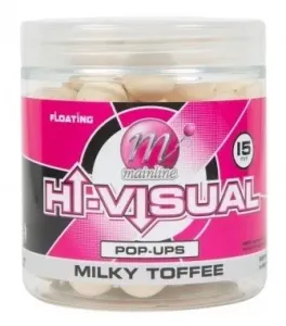 Mainline plávajúce boilie high visual pop-ups milky toffee 15 mm 50 ks