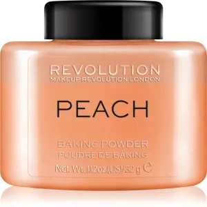 Makeup Revolution Baking Powder Peach púder pre zjednotenú a rozjasnenú pleť 32 g