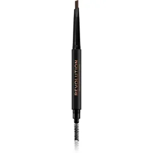 Makeup Revolution Duo Brow Definer precízna ceruzka na obočie odtieň Medium Brown 0,25 g