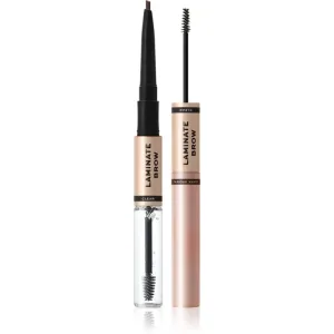 Makeup Revolution Laminate Brow ceruzka a gél na obočie odtieň Dark Brown 2.1 g