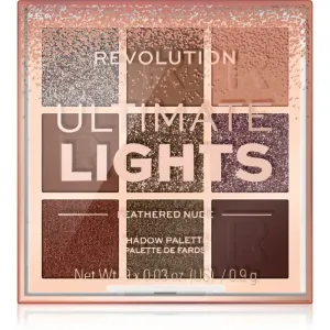 Makeup Revolution London Ultimate Lights Shadow Palette 8,10 g očný tieň pre ženy Feathered Nude