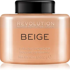 Makeup Revolution Baking Powder Beige púder pre zjednotenú a rozjasnenú pleť 32 g