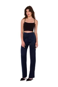 Makover Woman's Trousers K174 Navy Blue #8043942