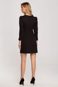 Čierne krátke šaty K148 #3502055
