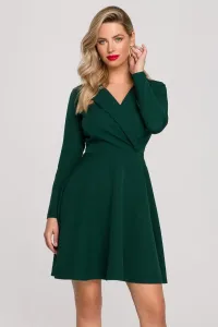Zelené krátke šaty s golierom K138 #3502173