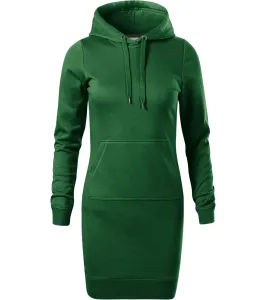Malfini Snap Dámske mikinové šaty 419 fľaškovo zelená L
