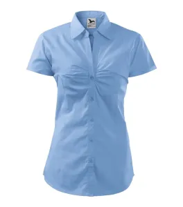 MALFINI Dámska košeľa s krátkym rukávom Chic - Nebesky modrá | S