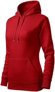 Dámska mikina bez zipsu s kapucňou, červená, XL #1414051