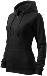 MALFINI Dámska mikina Trendy Zipper - Čierna | XXL