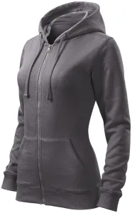 MALFINI Dámska mikina Trendy Zipper - Oceľovo šedá | S