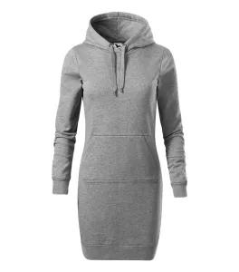 MALFINI Dámske šaty Snap - Tmavošedý melír | XL