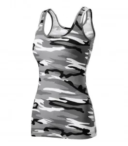 Malfini Camouflage dámske tielko, gray 180g/m2 #6158188
